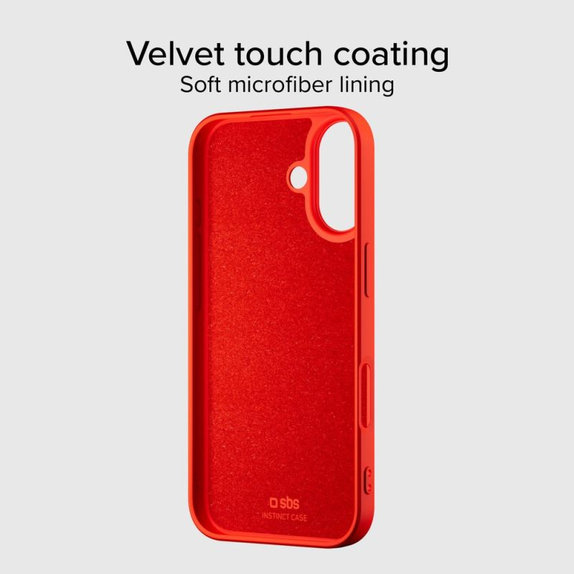 Калъф Instinct Mag, съвместим с MagSafe за iPhone 17, Червен