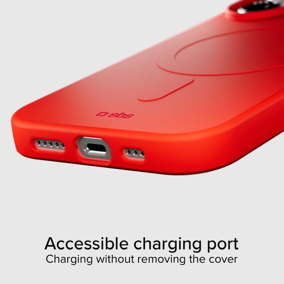 Калъф Instinct Mag, съвместим с MagSafe за iPhone 17, Червен