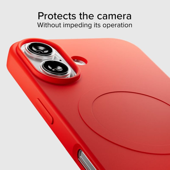 Калъф Instinct Mag, съвместим с MagSafe за iPhone 17, Червен
