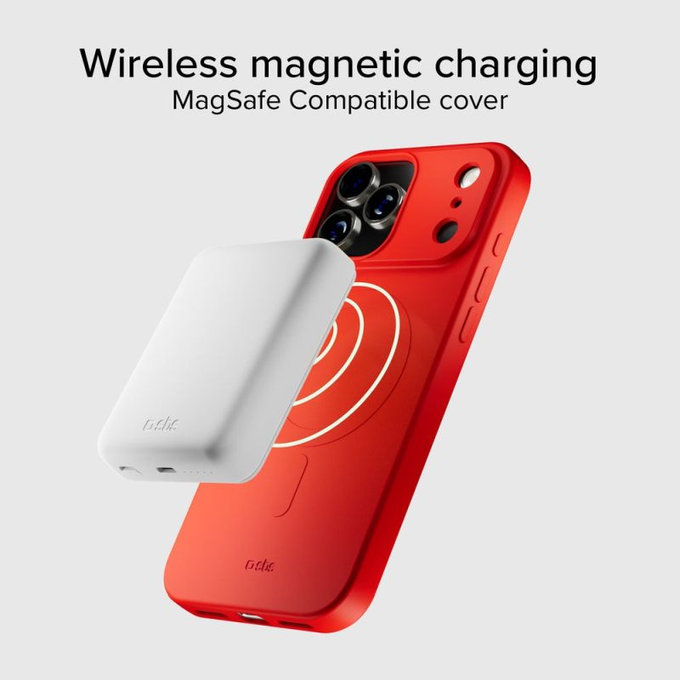 Калъф Instinct Mag, съвместим с MagSafe за iPhone 17 Pro, Червен
