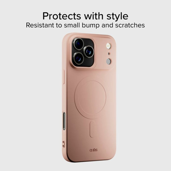 Калъф Instinct Mag, съвместим с MagSafe за iPhone 17 Pro Max, Розов