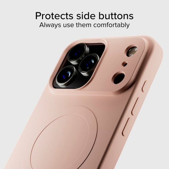Калъф Instinct Mag, съвместим с MagSafe за iPhone 17 Pro Max, Розов