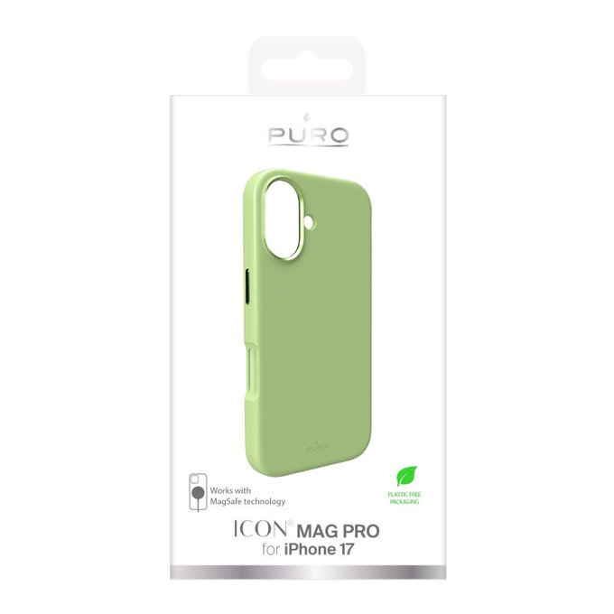 Калъф ICON MAG PRO с MagSafe за iPhone 17, Зелен, PURO