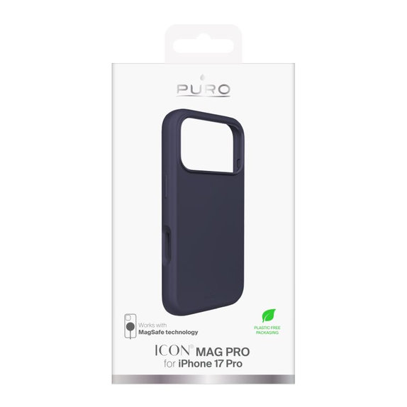 Калъф ICON MAG PRO с MagSafe за iPhone 17 Pro, Тъмносин, PURO
