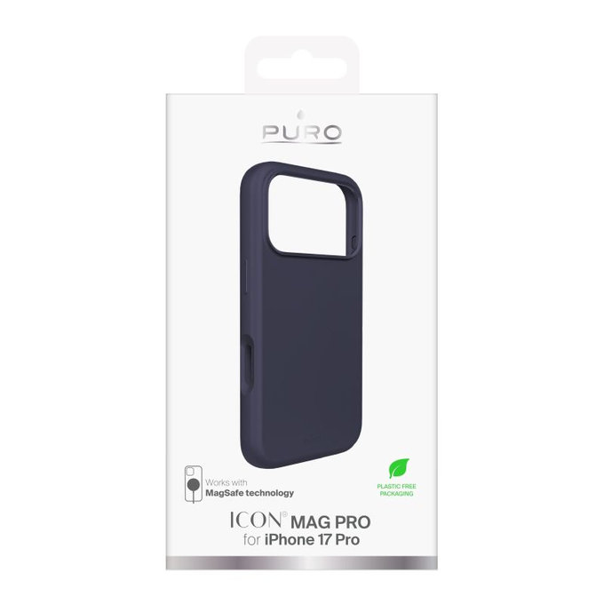 Калъф ICON MAG PRO с MagSafe за iPhone 17 Pro, Тъмносин, PURO