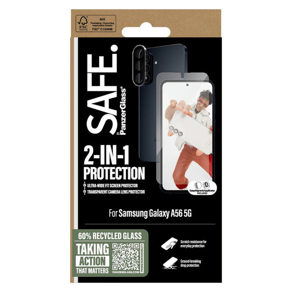 Bundle 2 в 1 за Samsung Galaxy A56 5G, SAFE by PanzerGlass
