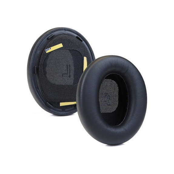 Резервни възглавнички за уши за Bose QC Ultra, Мемори пяна и кожа, Черен, 1 чифт