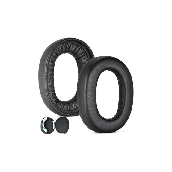 Резервни възглавнички за уши за Jabra Elite 85H, Мемори пяна и PU кожа, Черен, 1 чифт