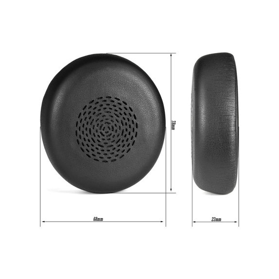 Резервни възглавнички за уши за Jabra Evolve 2 75 UC/MS, Мемори пяна и PU кожа, Черен, 1 чифт