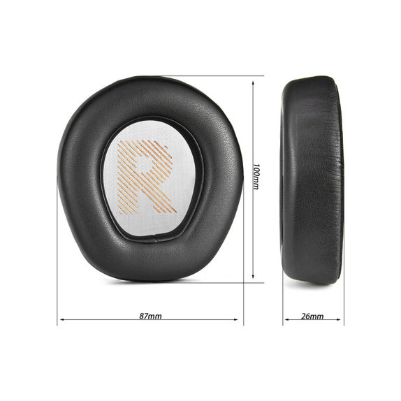 Резервни възглавнички за уши за JBL Quantum Q200, Q300, Мемори пяна и PU кожа, Черен, 1 чифт