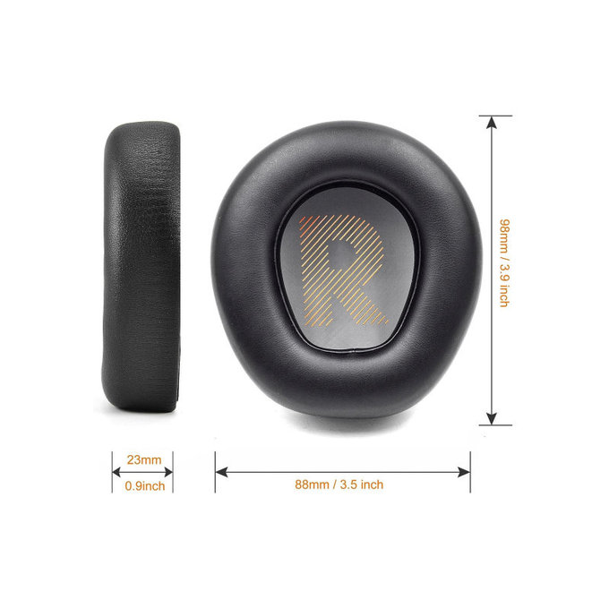 Резервни възглавнички за уши за JBL Quantum One, Мемори пяна и PU кожа, Черен, 1 чифт