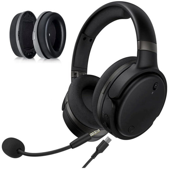 Резервни възглавнички за уши за Kingston HyperX Cloud Orbit S, Мемори пяна и PU кожа, Черен, 1 чифт
