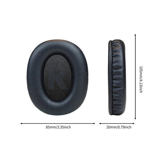 Резервни възглавнички за уши за Logitech G Pro X, Мемори пяна и PU кожа, Черен, 1 чифт