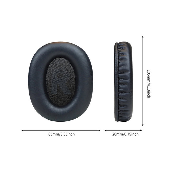 Резервни възглавнички за уши за Logitech G Pro X, Мемори пяна и PU кожа, Черен, 1 чифт
