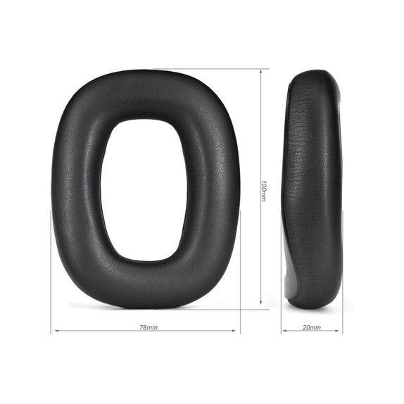 Резервни възглавнички за уши с магнит за Logitech Astro A30, Мемори пяна и PU кожа, Черен, 1 чифт