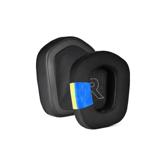 Резервни възглавнички за уши за Logitech G733, Мемори пяна и текстил и кожа, Черен, Cooling Gel, 1 чифт