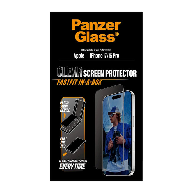 UWF закалено стъкло с апликатор за Samsung A17/A17 5G, Прозрачно, PanzerGlass