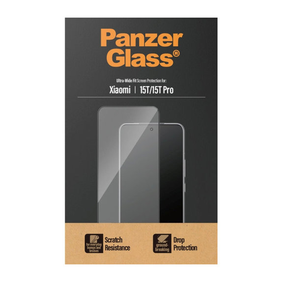 UWF закалено стъкло за Xiaomi 15T/15T Pro, Черно, PanzerGlass