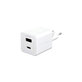 Пътен адаптер Grand Prix USB-C/USB-A, GaN, 35 W PD, сребристо-бял, empower