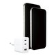 Пътен адаптер Grand Prix 2x USB-C/USB-A, GaN, 70 W PD, Сребристо-бяло, empower