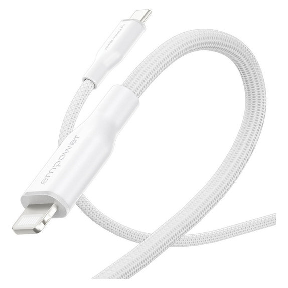 USB-C/Lightning кабел, 60 W, Racing, 1, 2 m, Сребристо-бяло, PanzerGlass