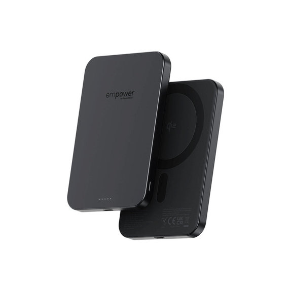 Безжичен PowerBank 5000 mAh, 20 W, съвместим с MagSafe, Qi2/USB-C, Space Black, empower