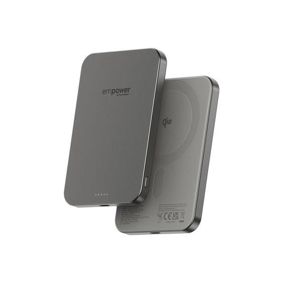Безжичен PowerBank 5000 mAh, 20 W, съвместим с MagSafe, Qi2/USB-C, Титан, empower