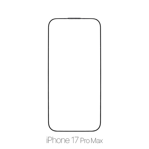 Закалено стъкло за iPhone 17 Pro Max, FullCover Glass, FixPremium
