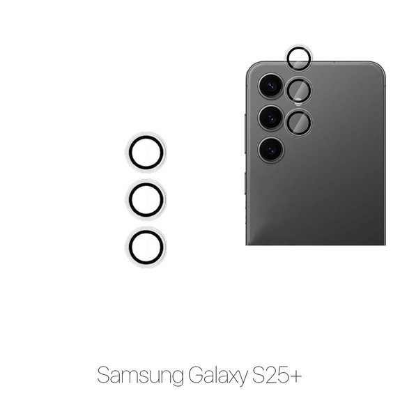 Закалено стъкло за задна камера без рамка за Samsung S25+, FixPremium