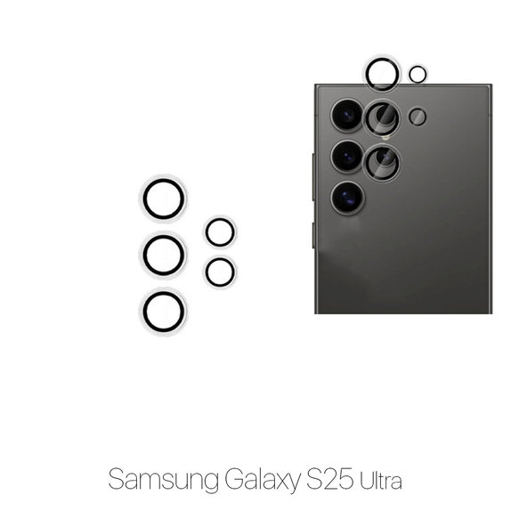 Закалено стъкло за задна камера без рамка за Samsung S25 Ultra, FixPremium