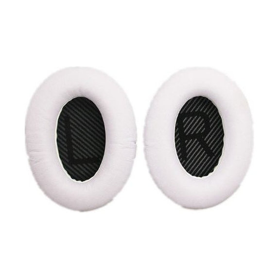 Резервни възглавнички за уши за Bose QuietComfort 2, 15, 25 и 35, Мемори пяна и PU кожа, Черно-бял, 1 чифт