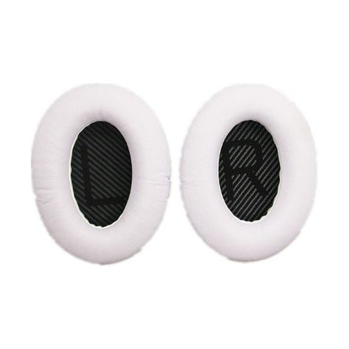 Резервни възглавнички за уши за Bose QuietComfort 2, 15, 25 и 35, Мемори пяна и PU кожа, Черно-бял, 1 чифт
