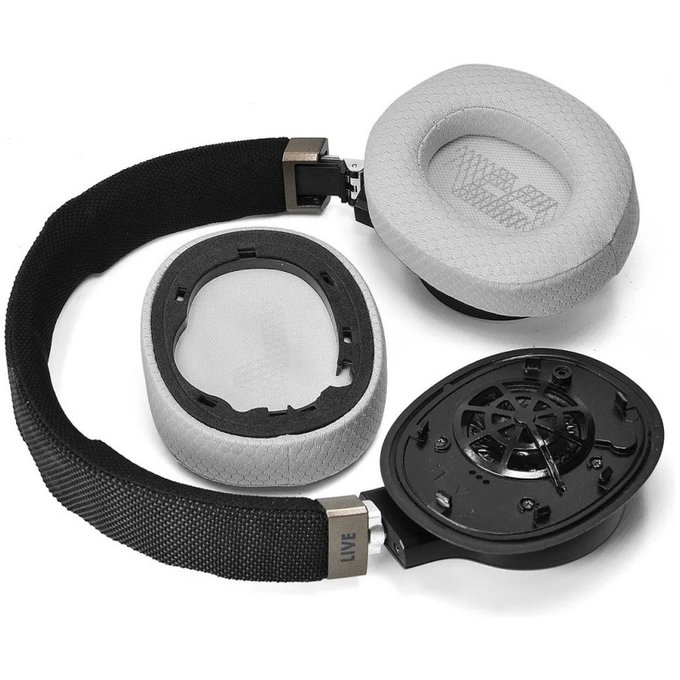Резервни възглавнички за уши за JBL Live 650BTNC, 660NC, E65BTNC, Duet NC, Мемори пяна и текстил, Сив, 1 чифт