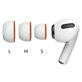 Резервни силиконови накрайници за Apple AirPods 1, 2 Pro, M, Мемори пяна, Бял