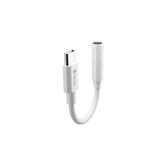 Адаптер Smart 3,5mm Jack / USB-C, бял, Devia