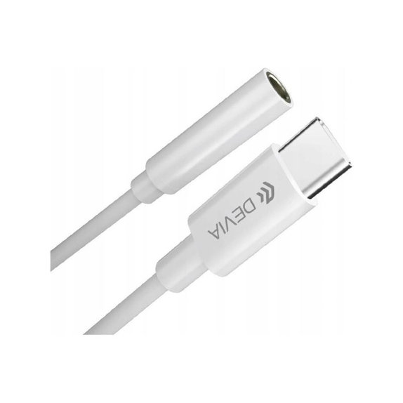 Адаптер Smart 3,5mm Jack / USB-C, бял, Devia