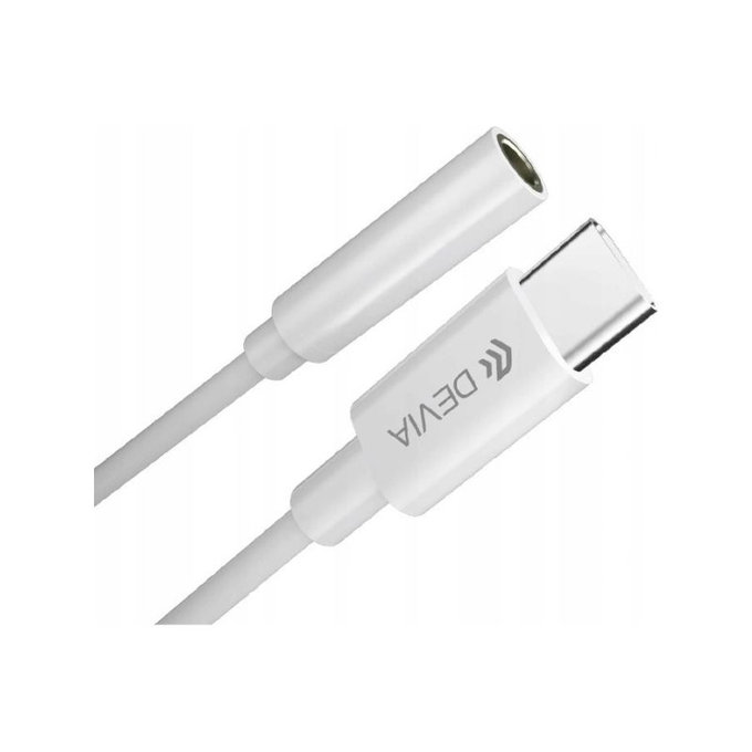 Адаптер Smart 3,5mm Jack / USB-C, бял, Devia