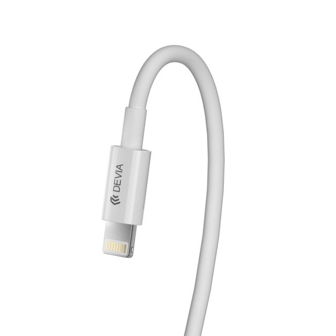 Кабел Lightning / USB-C Smart, PD 27W, 2m, бял, Devia