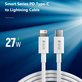 Кабел Lightning / USB-C Smart, PD 27W, 2m, бял, Devia