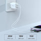 Зарядно Smart USB-C + USB-A, PD 20W, бяло, Devia