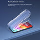 Закалено стъкло FullCover с апликатор за iPhone 15 Pro, Devia