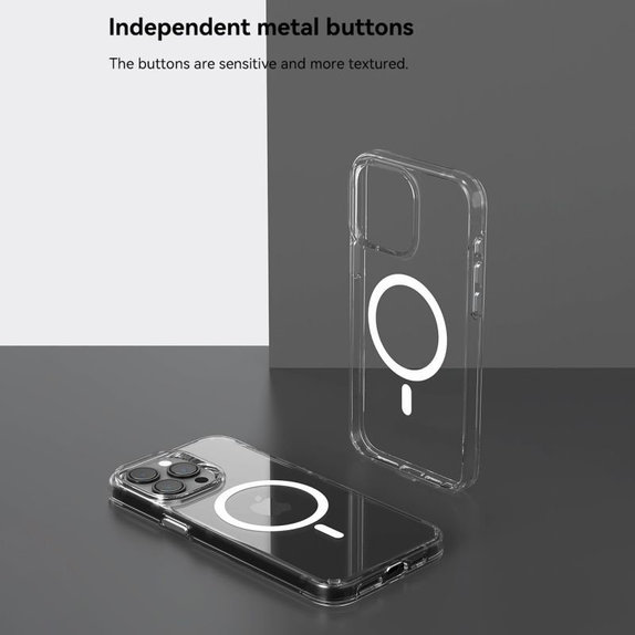Калъф Elemental с MagSafe за iPhone 15 Pro Max, прозрачен, Devia
