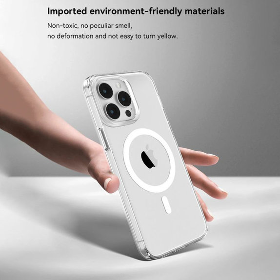 Калъф Elemental с MagSafe за iPhone 15 Pro Max, прозрачен, Devia