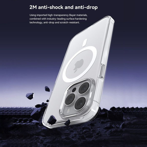 Калъф Elemental с MagSafe за iPhone 15 Pro Max, прозрачен, Devia