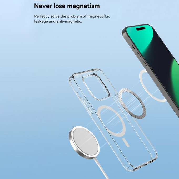 Калъф Clear с MagSafe за iPhone 15 Plus, прозрачен, Devia