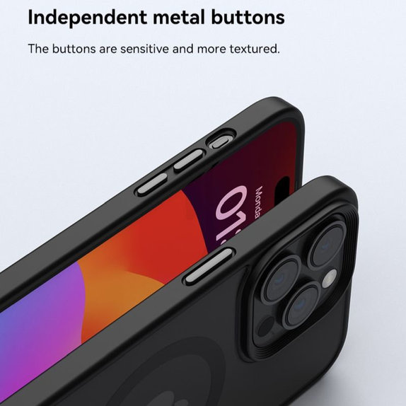 Калъф Pino с MagSafe за iPhone 15, черен, Devia