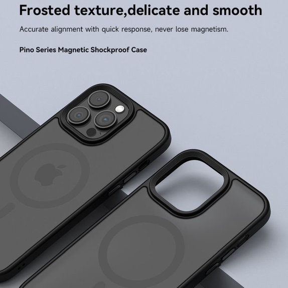 Калъф Pino с MagSafe за iPhone 15 Plus, черен, Devia