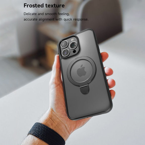 Калъф Delight с MagSafe за iPhone 15 Pro Max, черен, Devia
