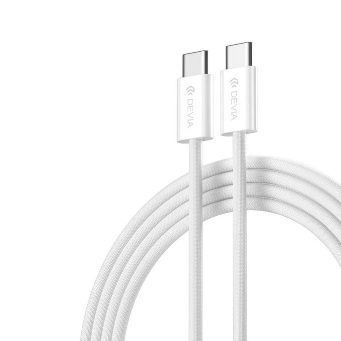 Кабел USB-C / USB-C Smart, PD 60W, 1m, бял, Devia