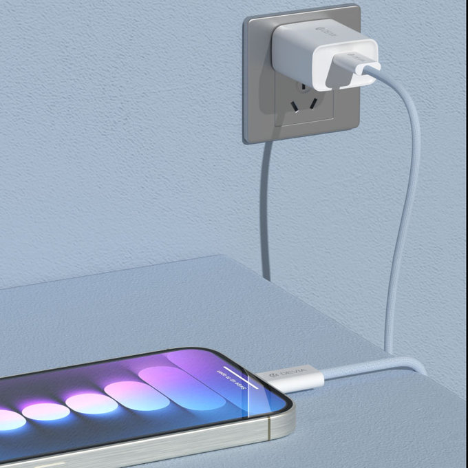 Кабел USB-C / USB-C Smart, PD 60W, 1m, бял, Devia